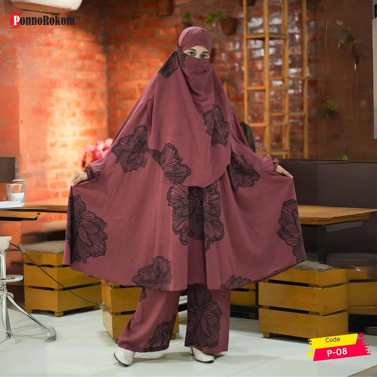 Luxary Khimar Set P-08